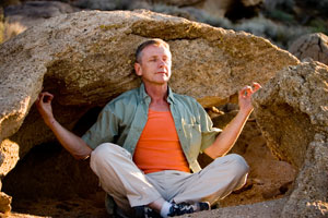 Man meditating