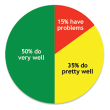 Graph showing success rates of kidney transplants